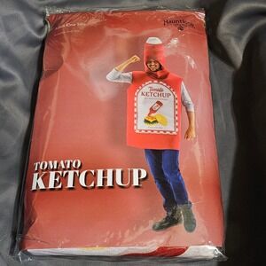 Tomato Ketchup Bottle Costume Adult One Size Red Food Condiment TunicHauntlook